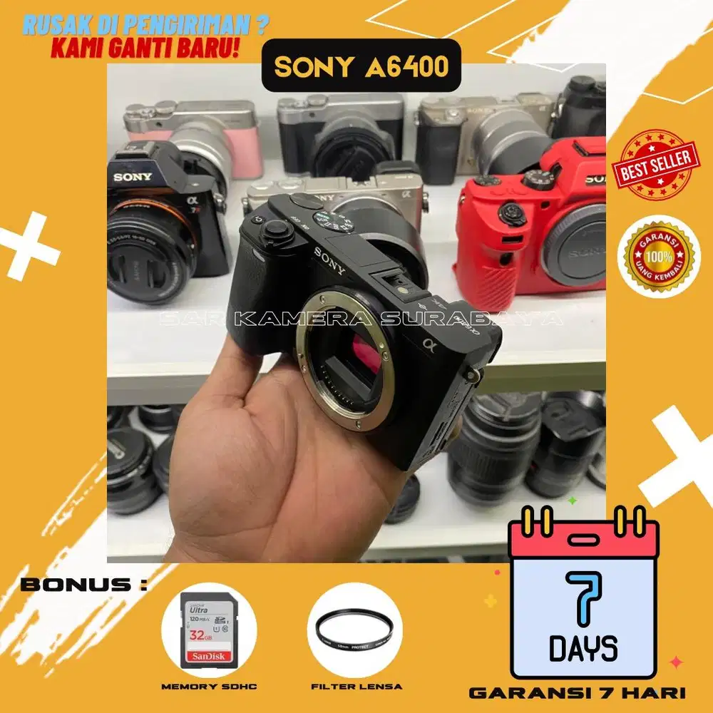 Kamera sony A6400 mulus karet rapat good condition