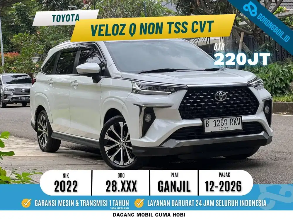 LOW KM 28rb | Toyota Veloz Q Non TSS Metik 2022 Putih