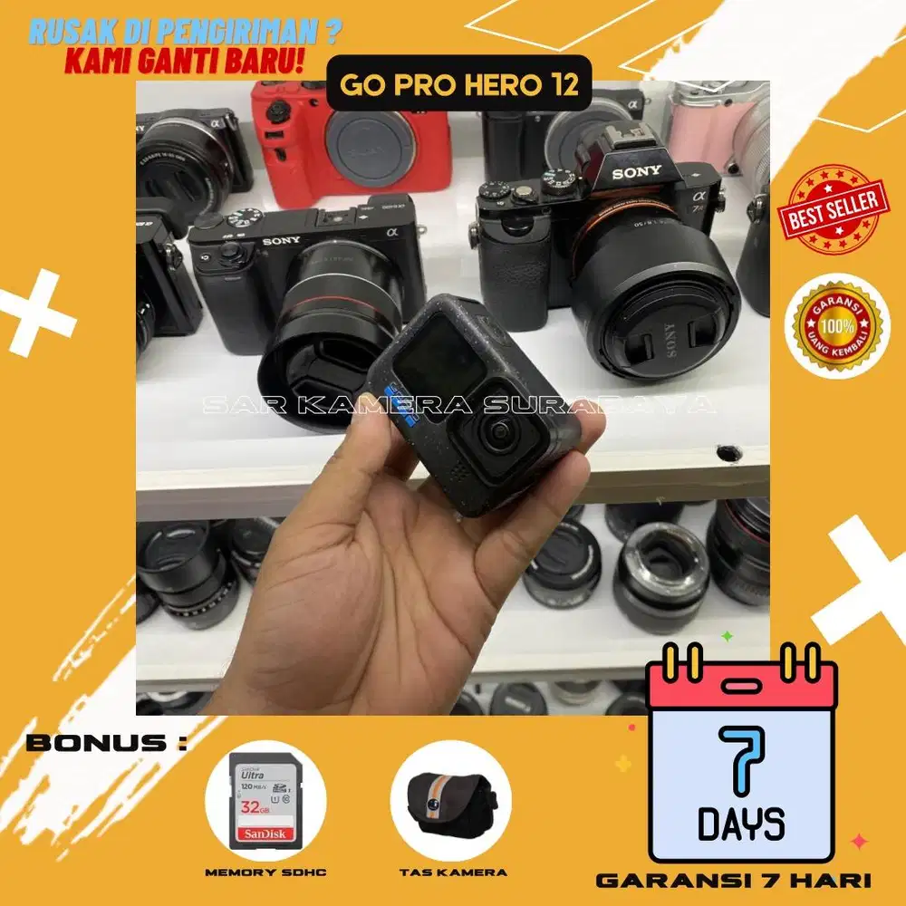 Kamera action go pro hero 12 normal siap pakai