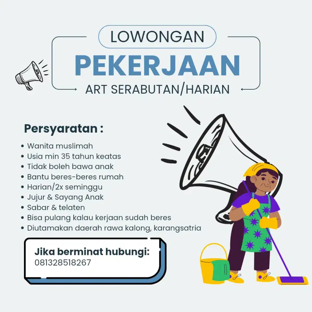 LOWONGAN KERJA HARIAN/SERABUTAN