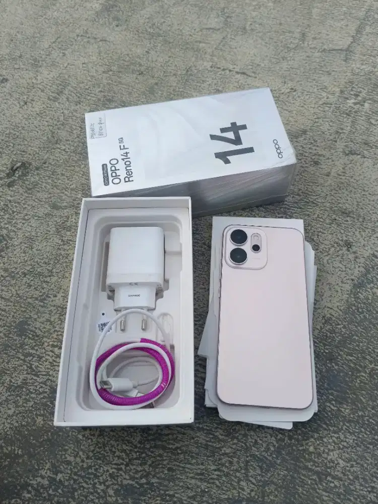 Oppo reno 14f 5G ram 8/256 gb second fullset ori