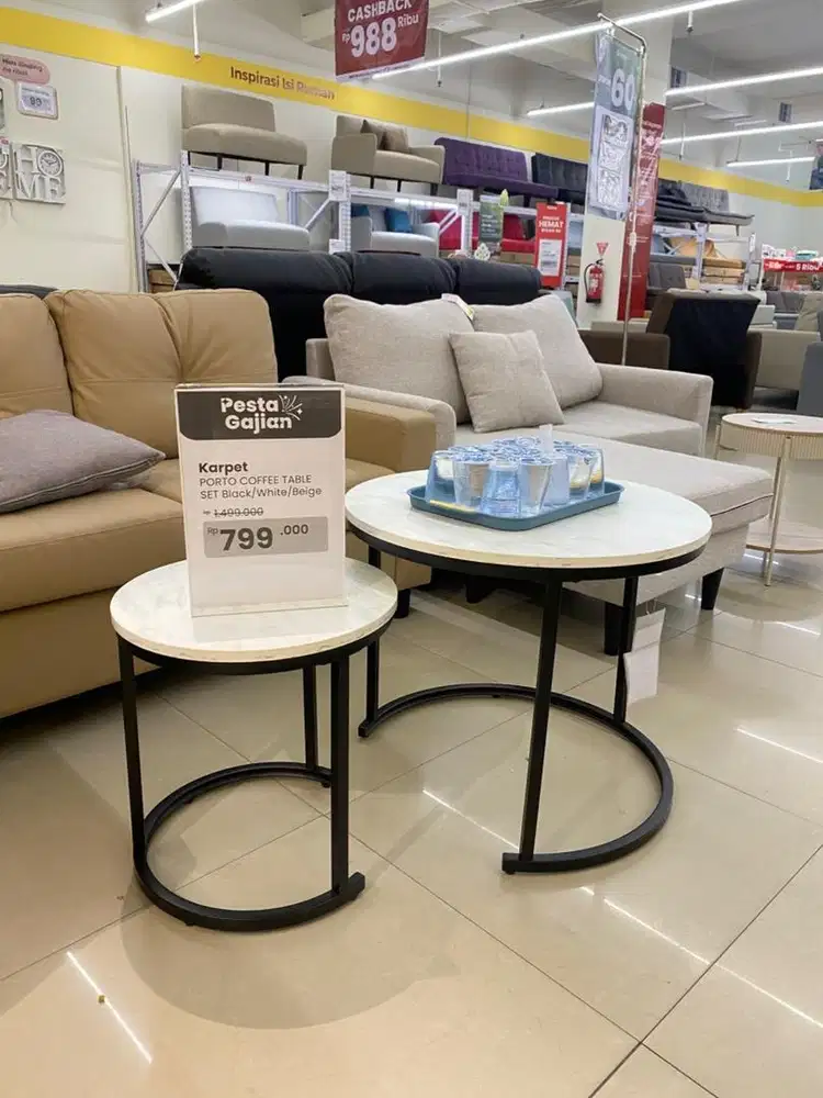 Meja Tamu 2 in 1 White