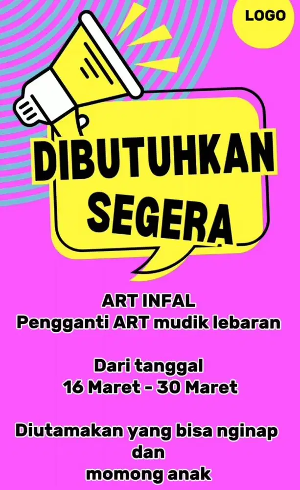 ART Infal lebaran 2 minggu