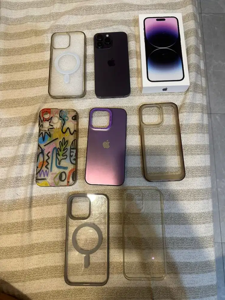 iPhone 14 Pro Max 256Gb Deep Purple Ex inter Imei Terdaftar Bonus Case