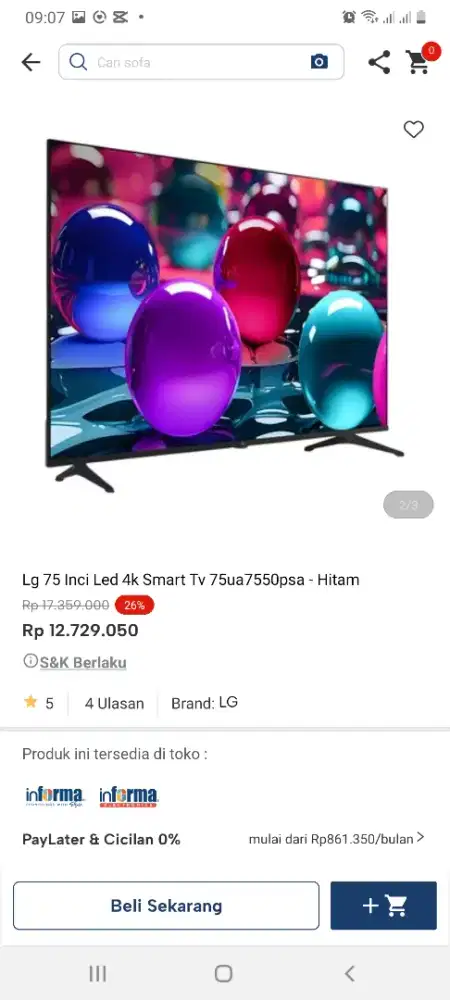 Lg smart tv 75inch