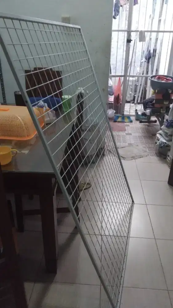 Kawat Jaring Kotak - Ram Dinding Bongkai - Putih