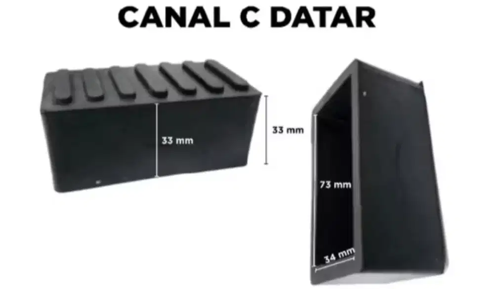 Karet alas kaki Canal C Baja Ringan Datar ukuran 35x75 mm asli karet