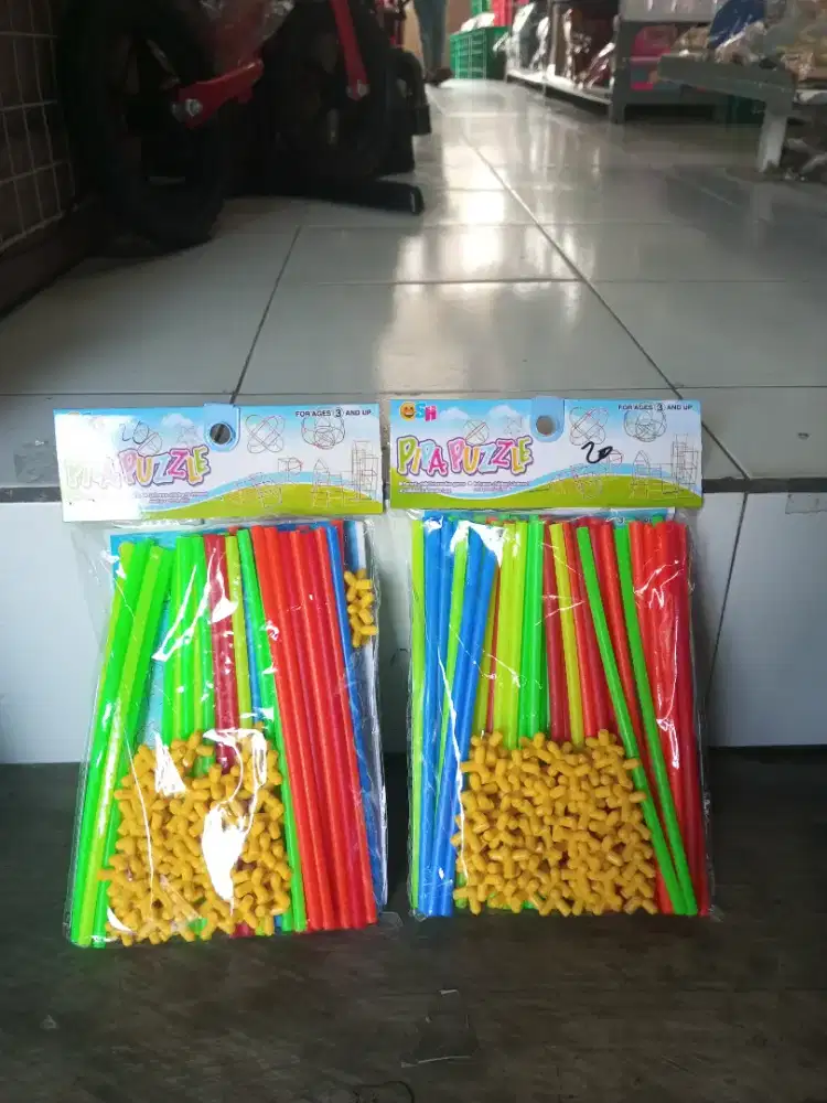 Mainan anak pipa puzzle block