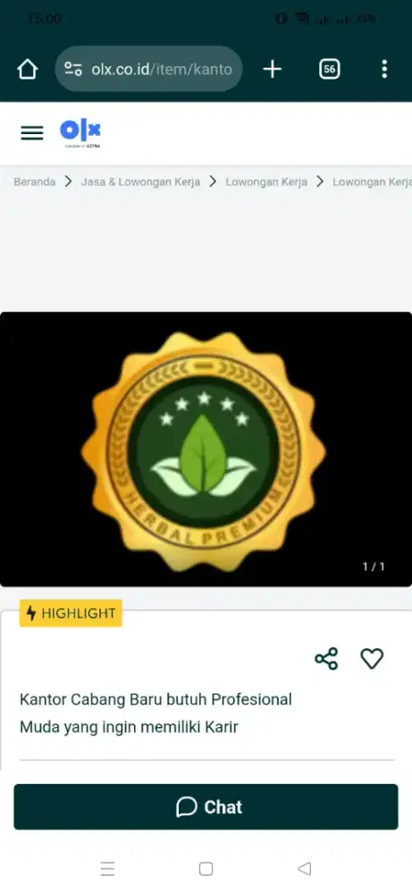 Butuh untuk Pengembangan Kantor Cabang Baru