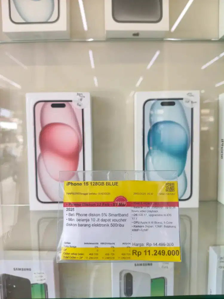 Kredit Kredivo iPhone 15 128GB BLUE