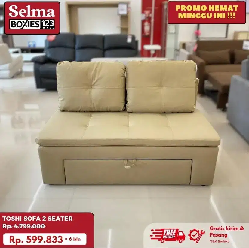 Sofa minimalis dengan storage