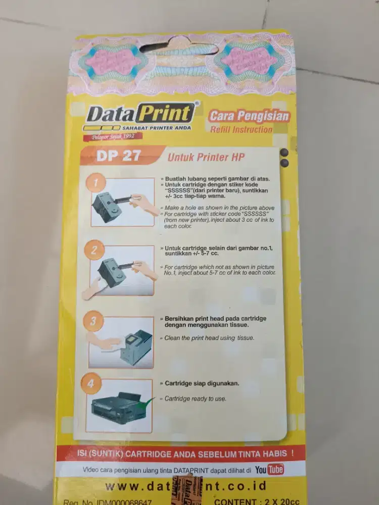 Refiil kit tinta warna hitam use for HP