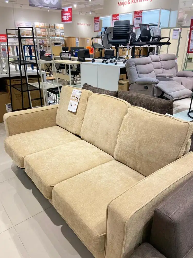 JUAL BARU SOFA 3seater bahan bludru