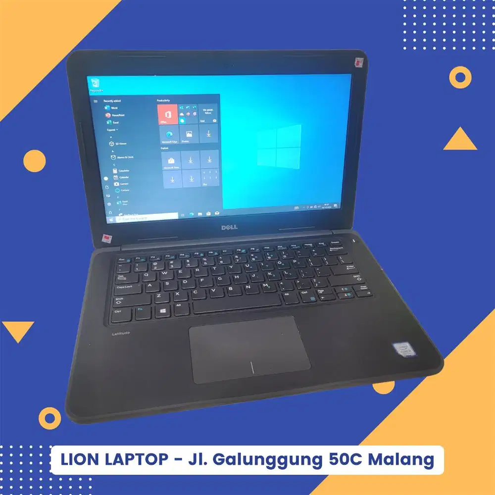 Core i5 Gen 7 Murah Mulus RAM 8GB SSD 256GB Dell Latitude 3380 [01|03]