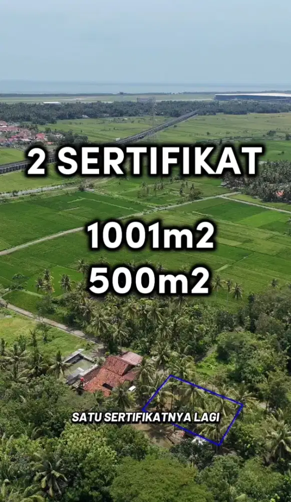 Tanah strategis dekat bandara 1000 dan 500 m2