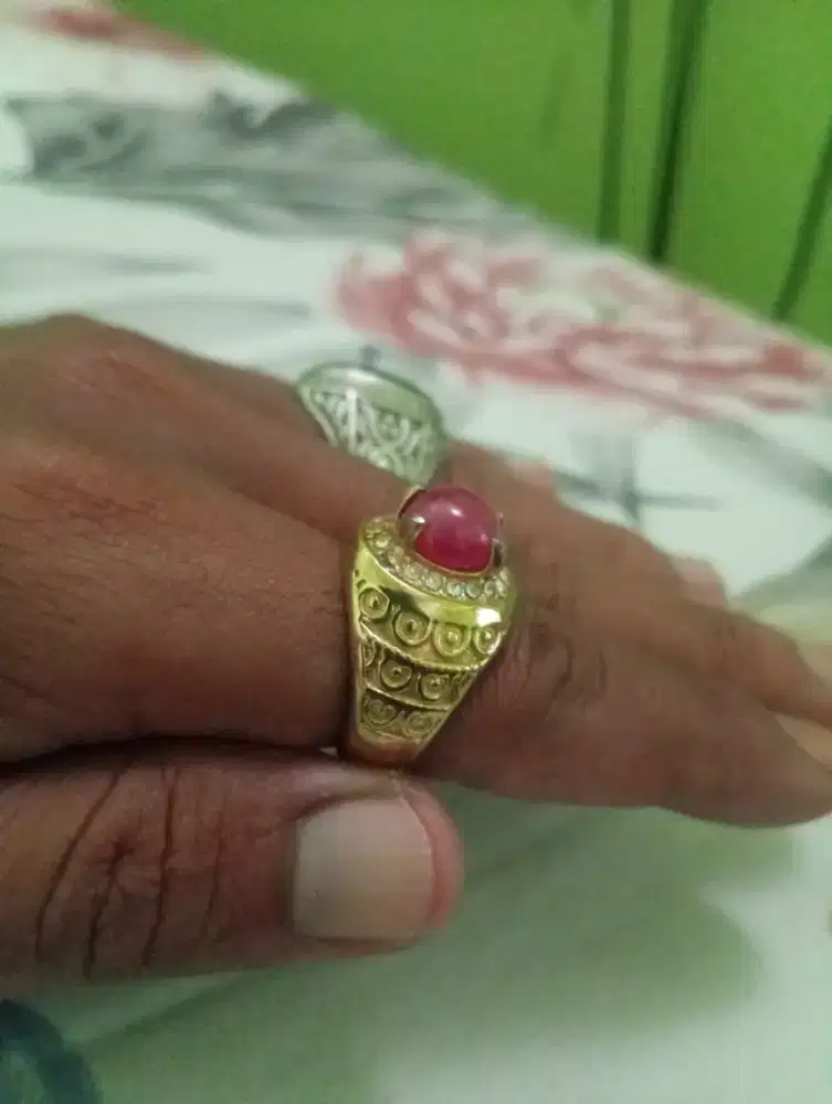 Batu ruby merah delima burma natural 100%