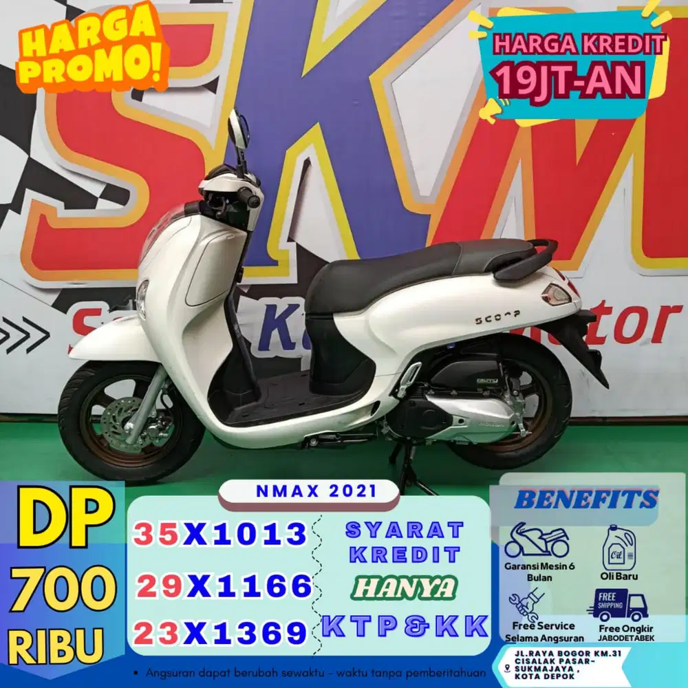 ( scoopy tahun 2024  DP:700 syarat kk dan KTP cash credit