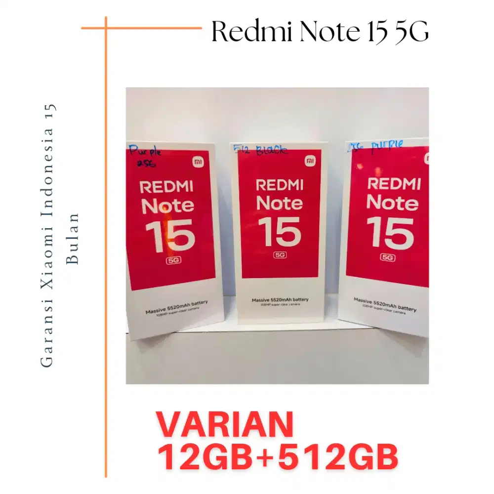 Redmi Note 15 5G 512GB Garansi Resmi Indonesia