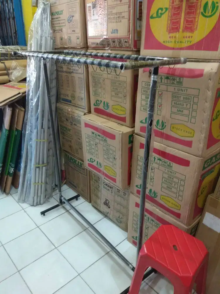 jemuran 2 garis besi