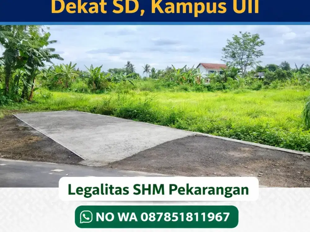 Tanah Jogja 2 MENIT SD BIAS KALIURANG SHMP