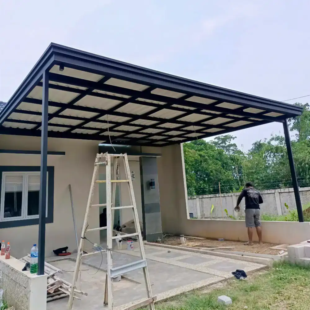 Pasang kanopi hollow atap alderon