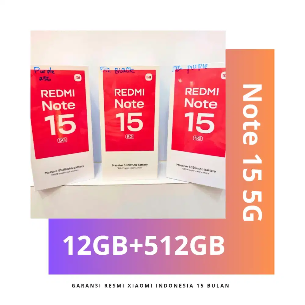 Redmi Note 15 5G 512GB Garansi Resmi Indonesia