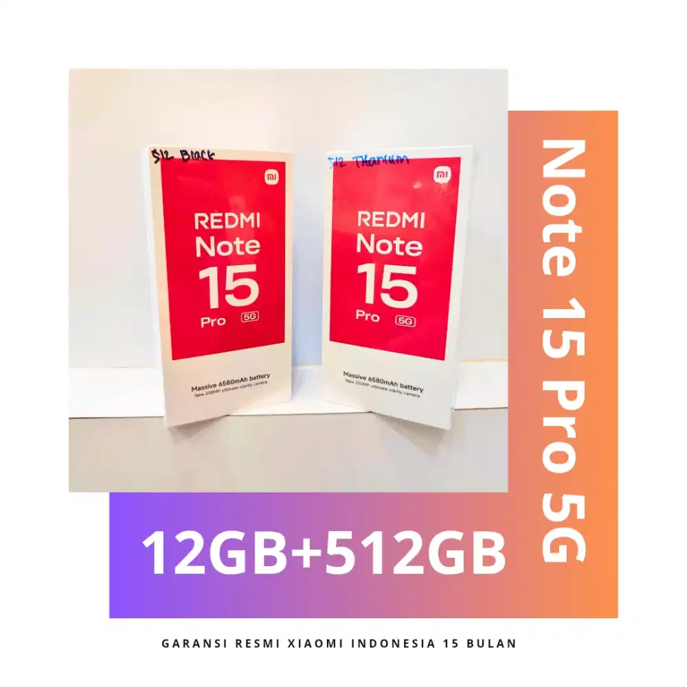 Redmi Note 15 Pro 5G 512GB Garansi Resmi Indonesia