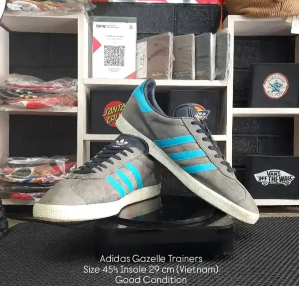 Sepatu Adidas Gazelle Trainers Size 45.5 Insole 29