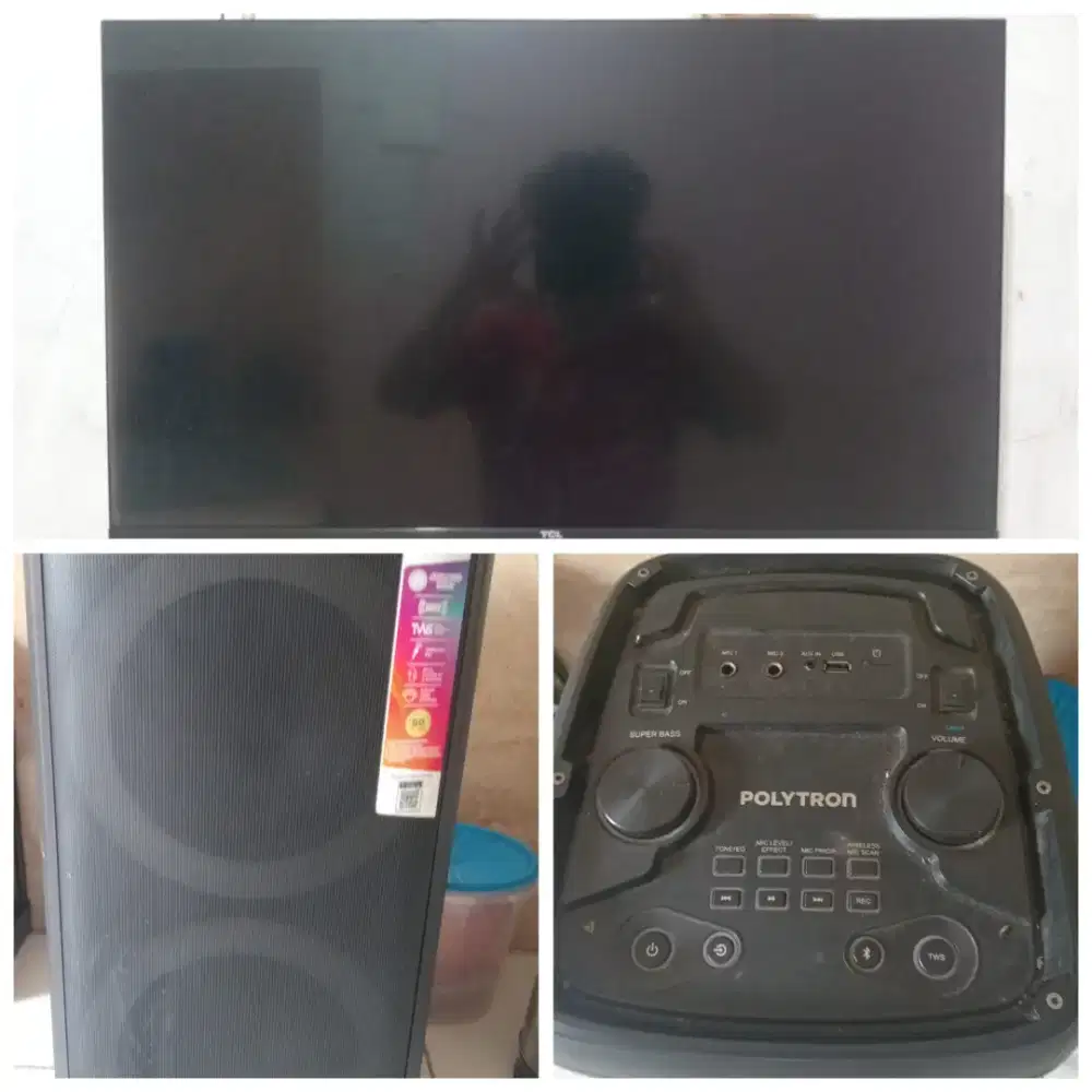 Smart Tv TCL 32 inc + Speaker Polytron+ Antena Digital+Bracket