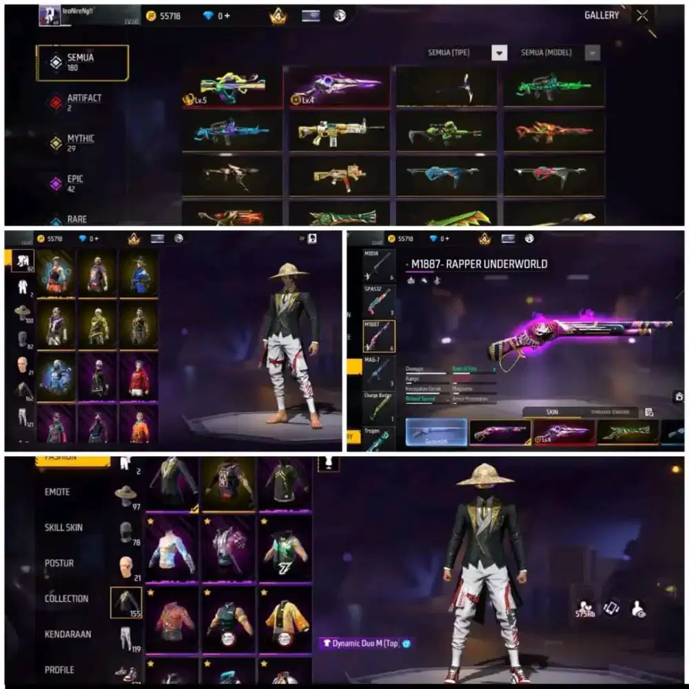 READY STOCK JB GAME AKUN FREE FIRE TERJAMIN TERPERCAYA DAN AMANAH