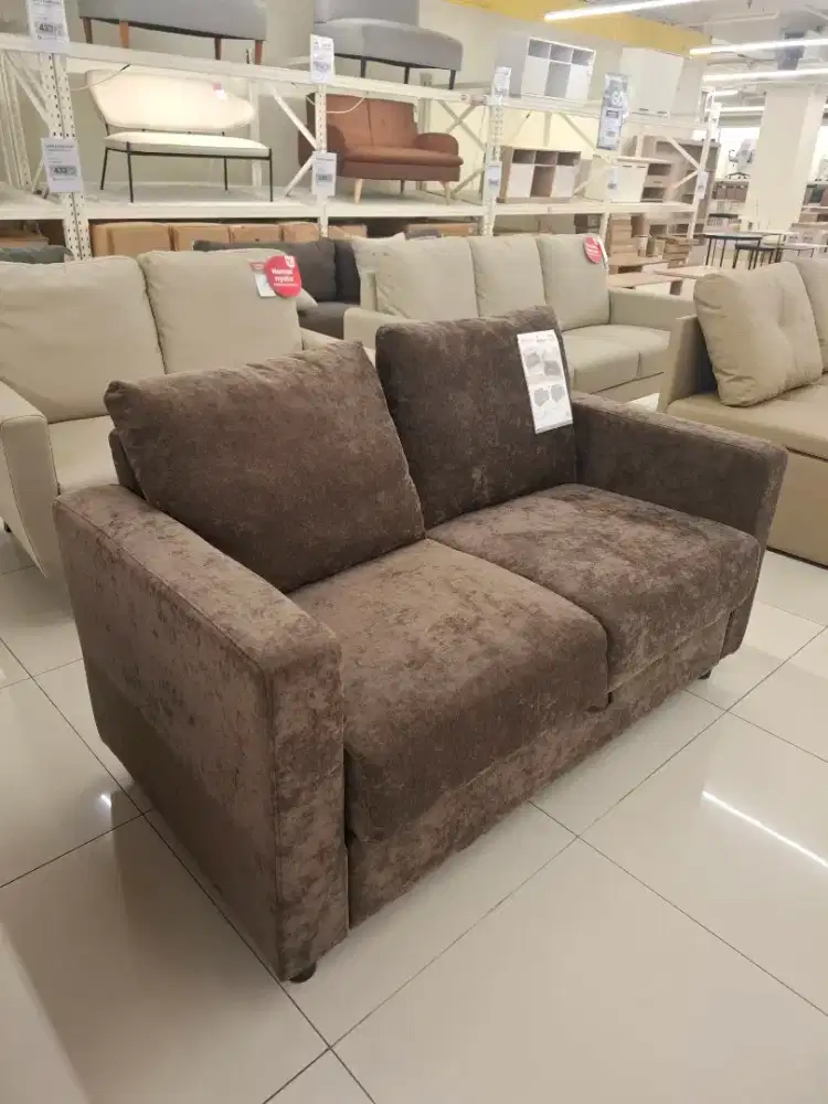 Sofa Fabric Penyimpanan Coklat