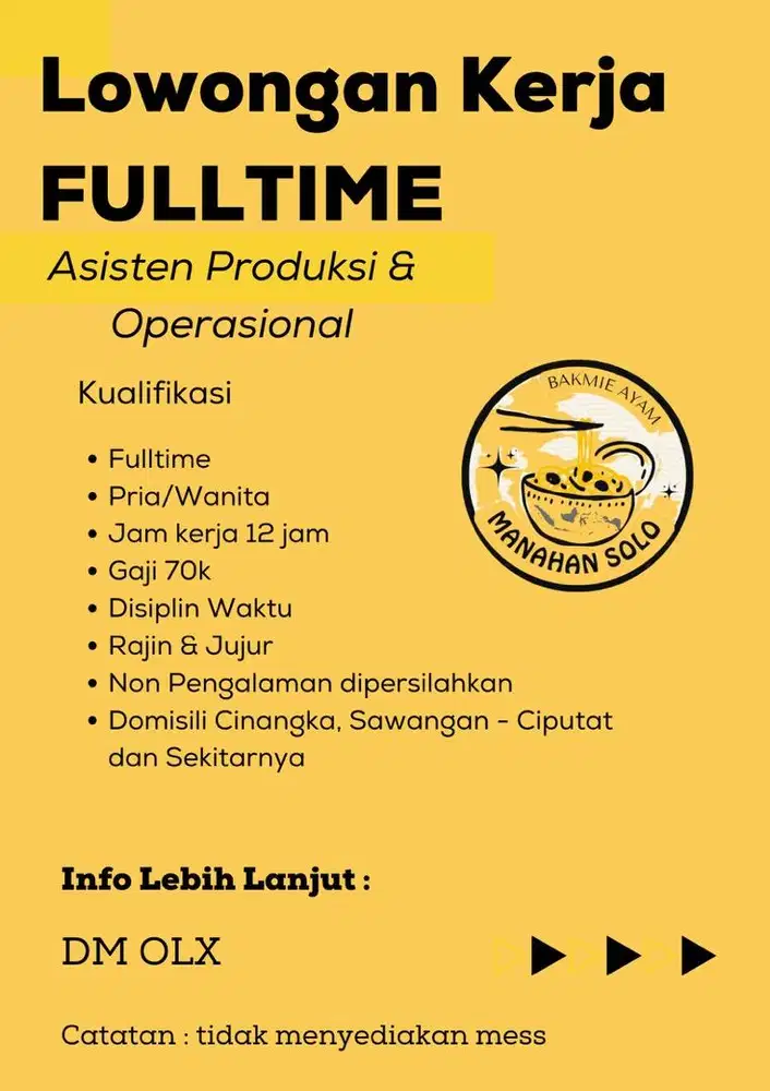 Lowongan Kerja Warung Bakmie