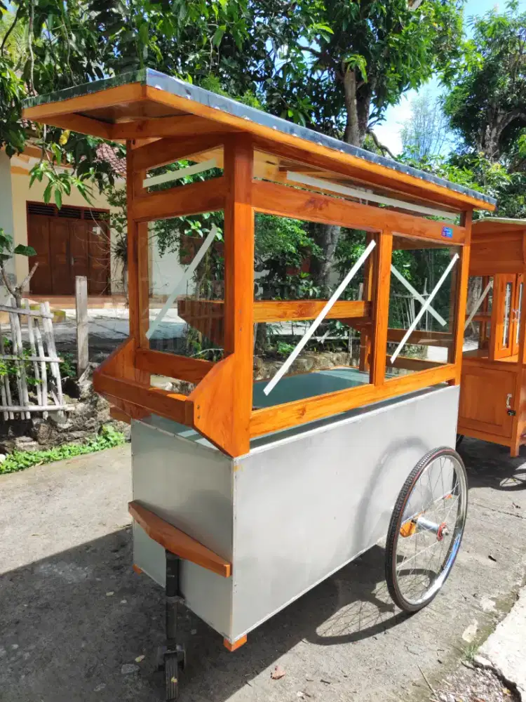 Sedia Gerobak Angkringan, Bakso Mie Ayam, Bubur, Sate, Soto, Pecel dll
