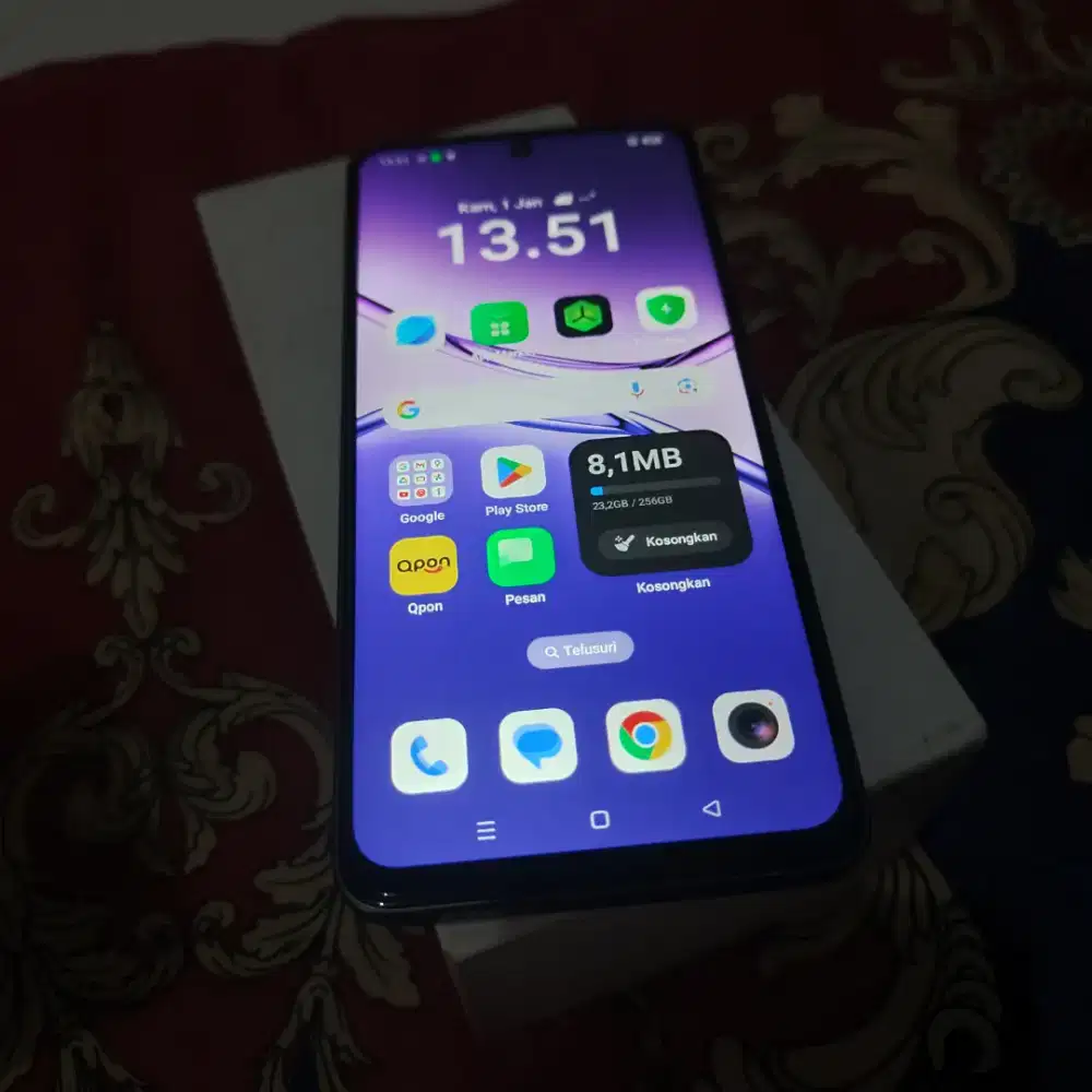 oppo a5 pro 5g 256gb brown hape charger
