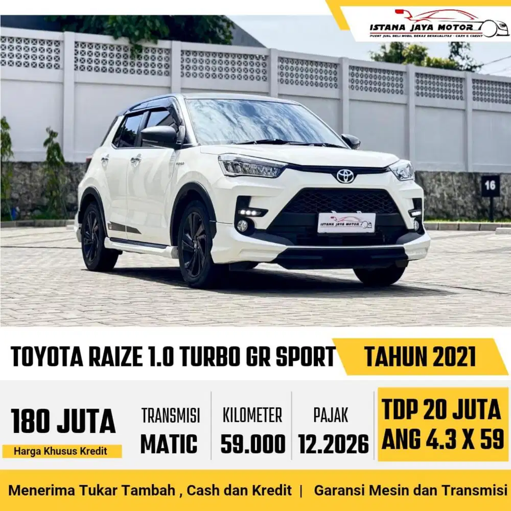 Toyota Raize GR Sport AT th 2021#istana jaya motor
