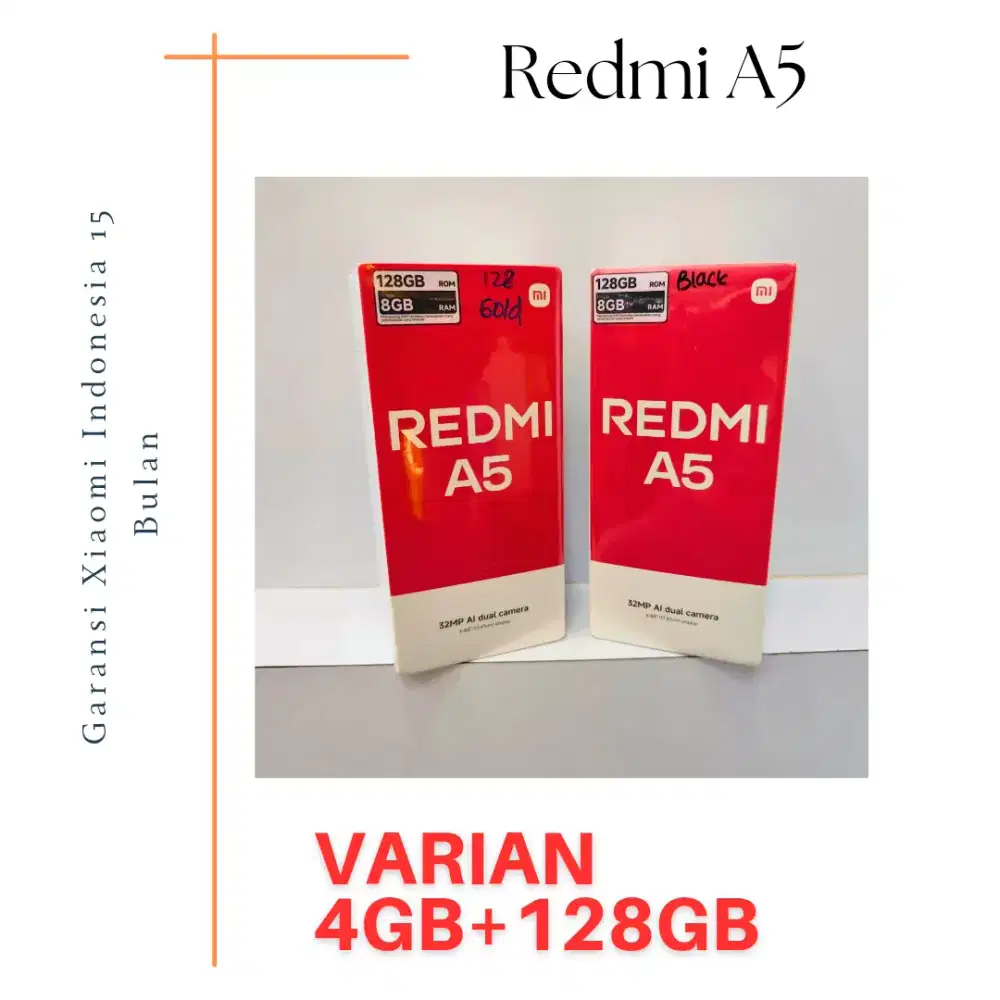 Redmi A5 Garansi Resmi 15 Bulan.