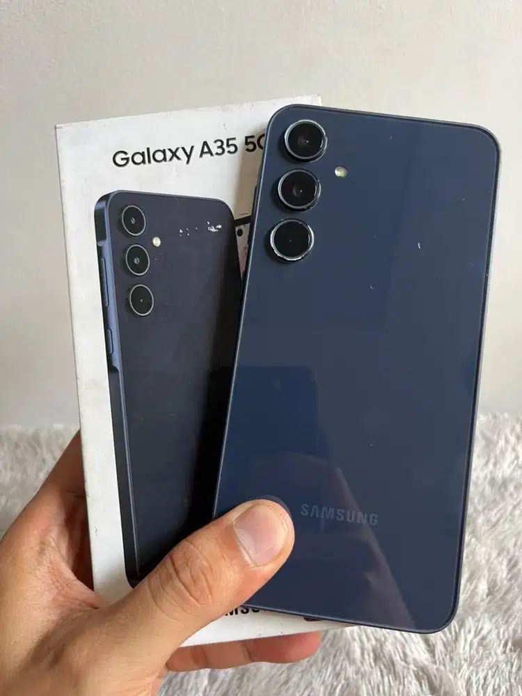 Samsung Galaxy A35 8/256 NFC Awesome Navy Fullset Mulus Bekasi