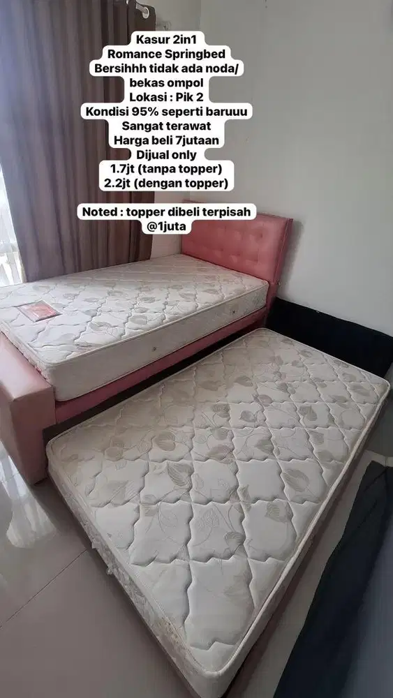 Kasur 2in1 romance springbed