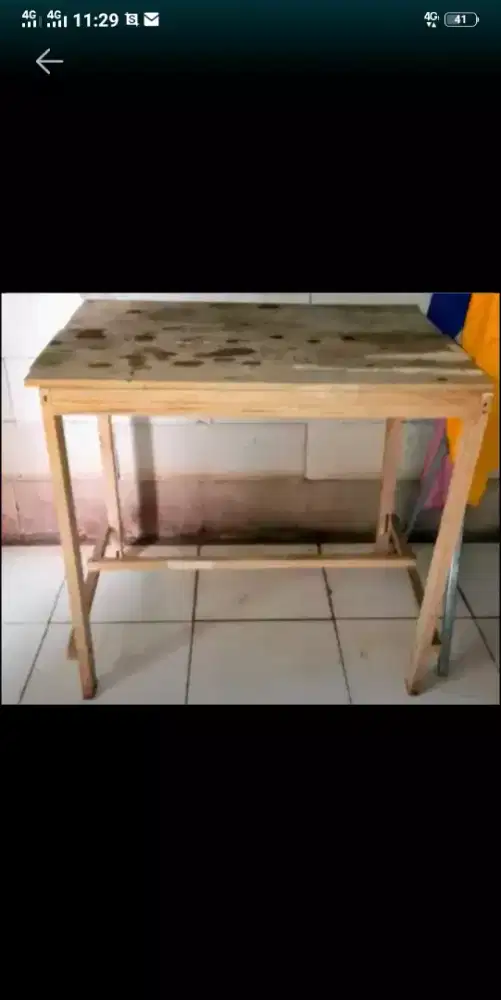Meja kayu jualan 80x80