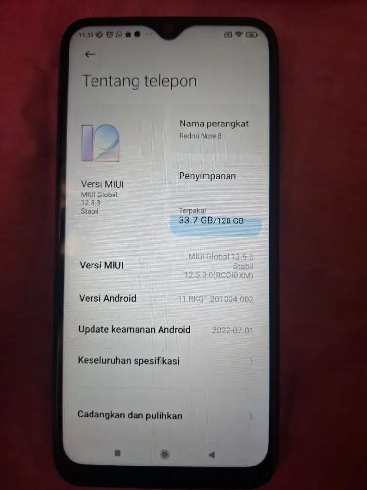 REDMI NOTE 8 6/128 GB