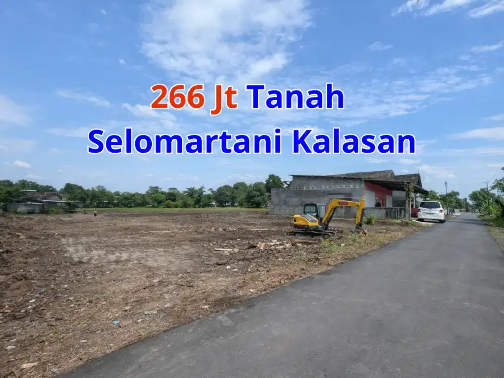 Tanah Jogja Timur Di Kalasan Tepi Jalan Aspal Lebar