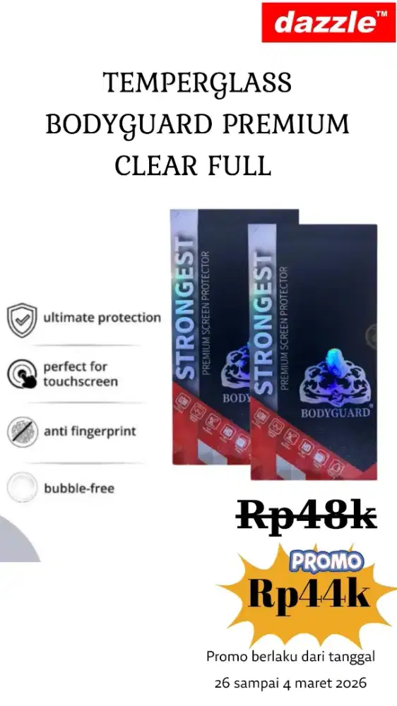 Temperglass bodyguard premium clear full