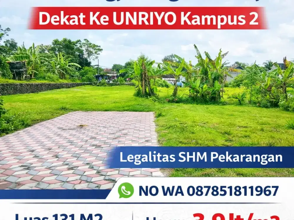 Tanah Maguwoharjo 3 menit dari  UNRIYO kampus 2