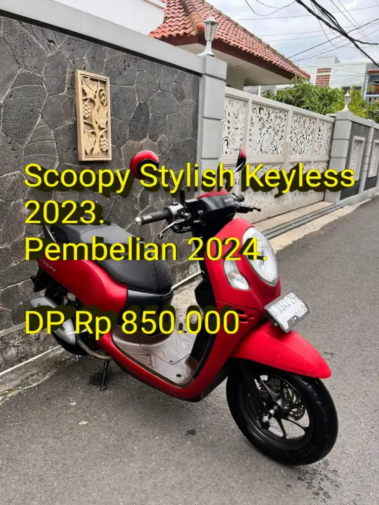 Scoopy Keyless 2023. Beli 2024. Pajak ON. Standar.Mulus.Cash/Kredit/TT