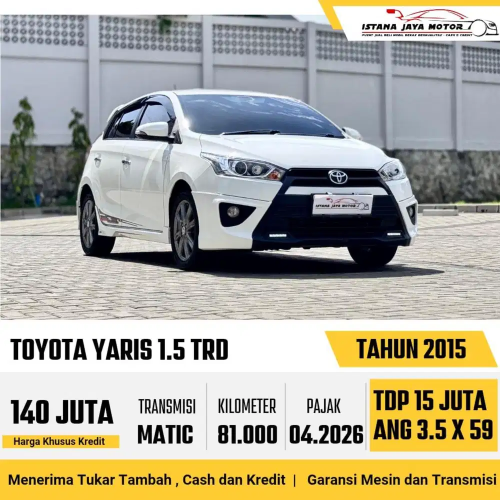 Toyota Yaris TRD AT th 2015 #istana jaya motor