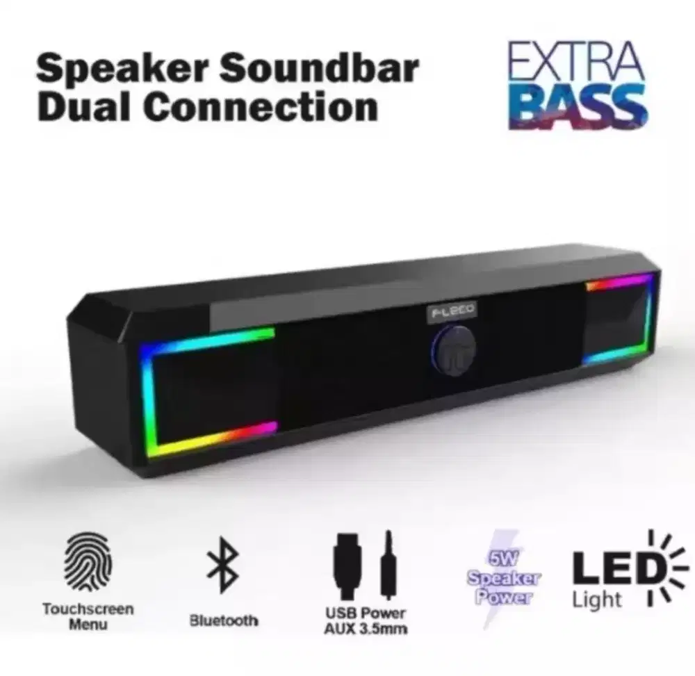 Speaker Soundbar Bluetooth RGB Touch Sensor