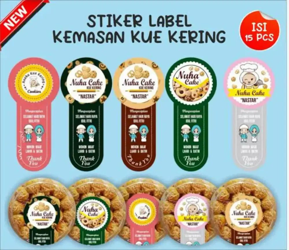 Sticker kemasan kue lebaran