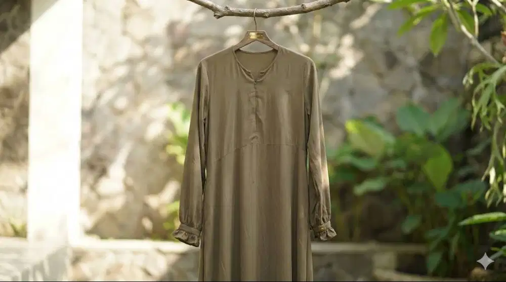 [HIBAH JUMAT BERKAH] Gamis Mocca Estetik – Anggun & Menyejukkan