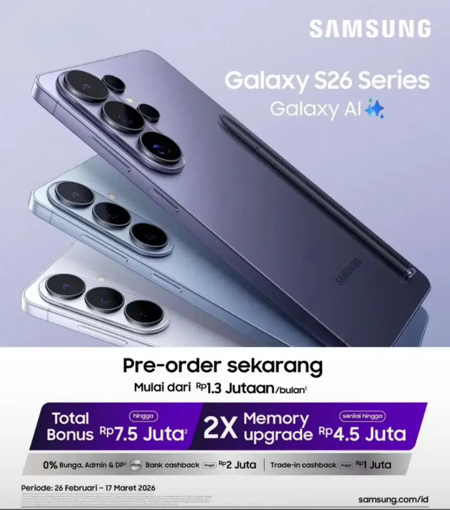 Samsung S26 series (PO) Bisa cashh & Kredittt