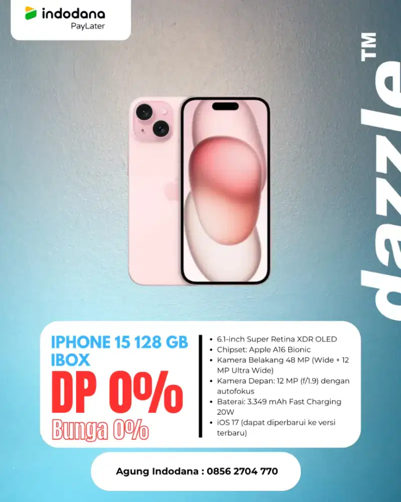 IPHONE 15 128 GB [ Bisa Cicilan & Tukar Tambah ]